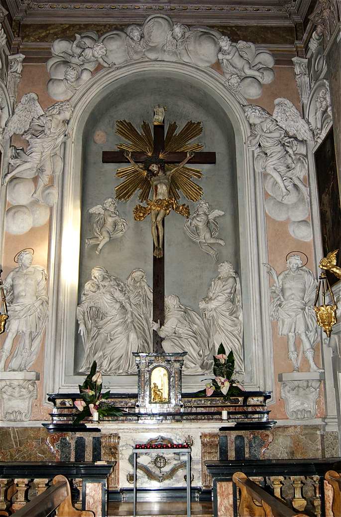 Giovanni Battista Barberini, Kreuzigungsaltar in der Pfarrkirche von Castel San Pietro (CH), 1689-1690)